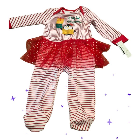 Wanderling “My 1st Christmas” Infant Red Color Bodysuit - Girls - 6-9 Months - Picture 7 of 10